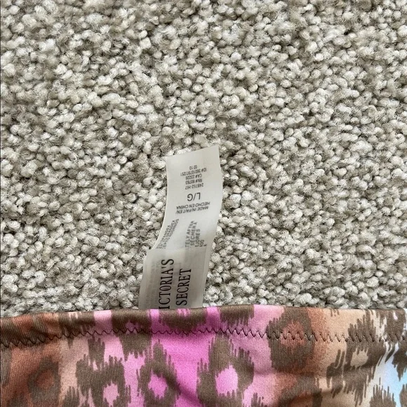 Victoria's Secret Pink and Blue Leopard Bikini- Top is Medium, Bottoms are Large - Picture 3 of 6